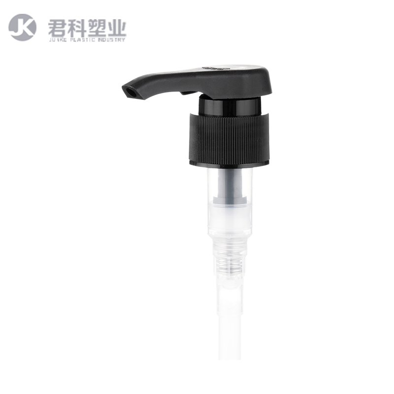 Black Shampoo Bottle Pump ,4cc Ribbed Screw on Soap Dispenser Pump 28/410